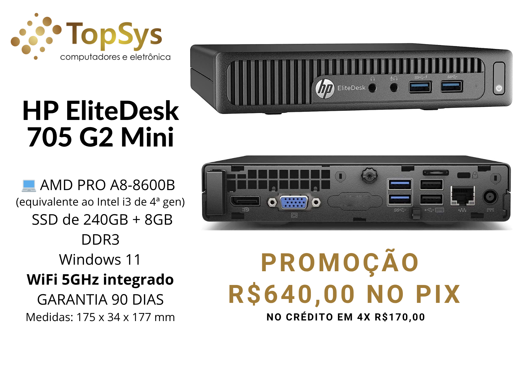 HP EliteDesk 705 G2 Mini
