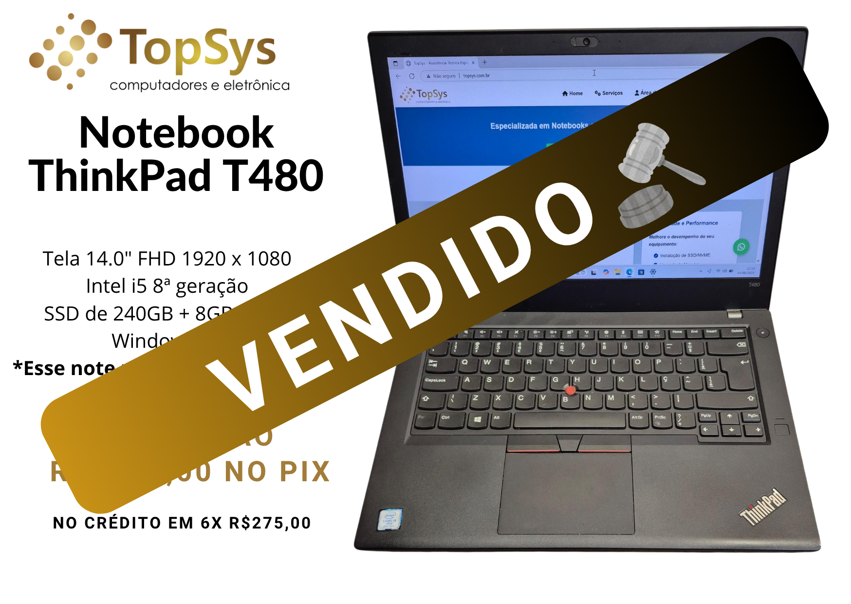 Notebook ThinkPad T480